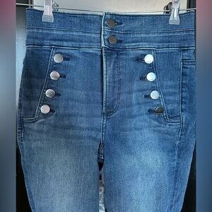 Express. Size 2L Women's Blue ankle leggings. Super high rise